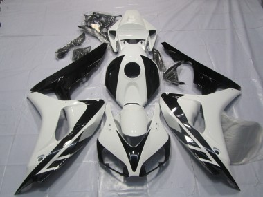 06-07 Black and White OEM Style No Decals CBR1000RR Fairings