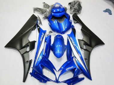 06-07 Blue Matte Black R6 Fairings