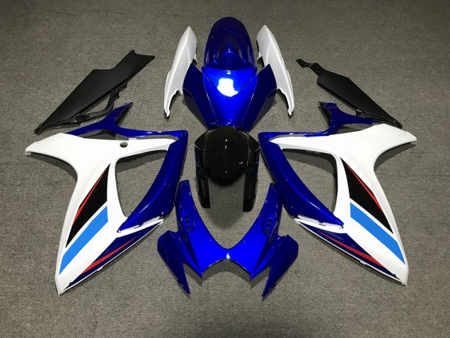 06-07 Blue White and Black GSXR 600-750 Fairings