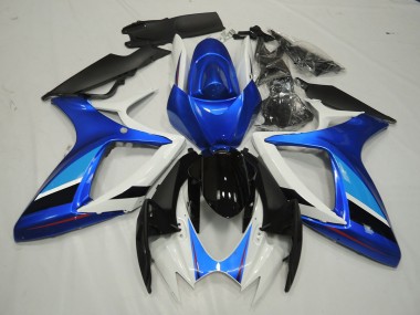 06-07 Blue and White GSXR 600-750 Fairings