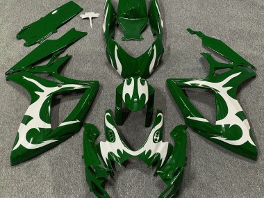 06-07 Dark Green & White GSXR 600-750 Fairings