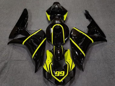 06-07 Gloss Black and Bright Yellow CBR1000RR Fairings