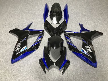 06-07 Gloss Blue and Black Design GSXR 600-750 Fairings