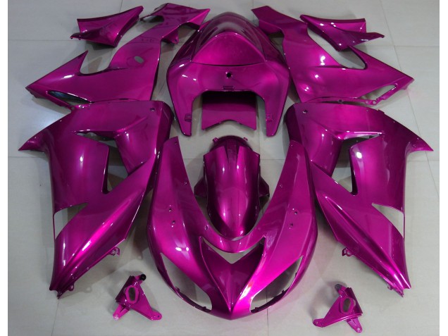 06-07 Hot Pink Plain ZX10R Fairings