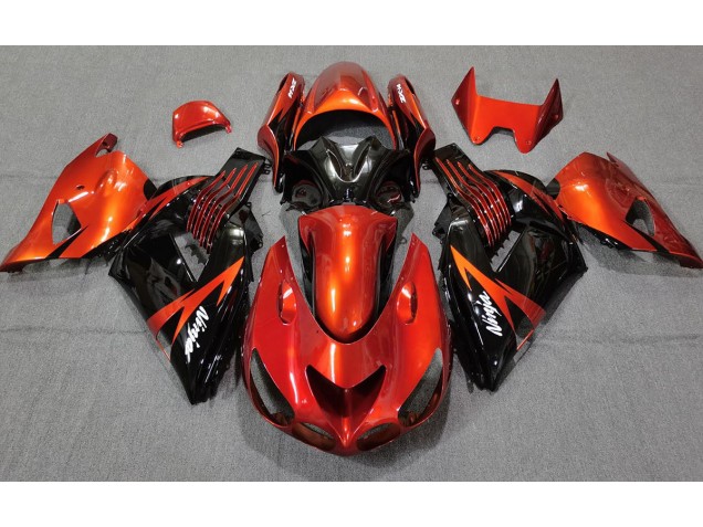 06-11 Burnt Orange Black ZX14R Fairings