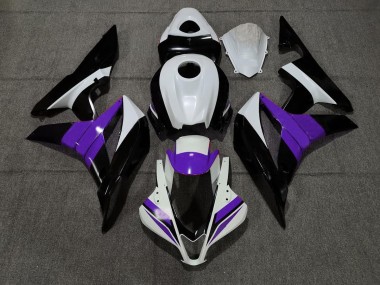 07-08 Black White and Purple CBR600RR Fairings