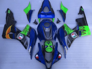 07-08 Blue and Green Shark CBR600RR Fairings