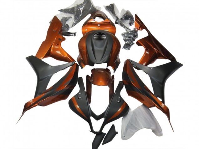 07-08 Burnt Orange and Matte Black CBR600RR Fairings