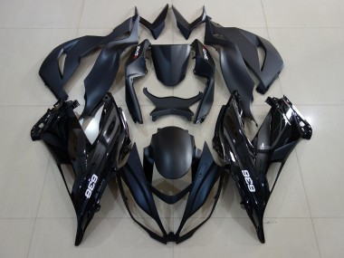 07-08 Gloss Black 636 Logo ZX6R Fairings