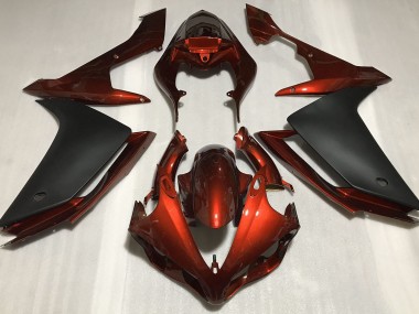 07-08 Gloss Dark Orange & Black R1 Fairings