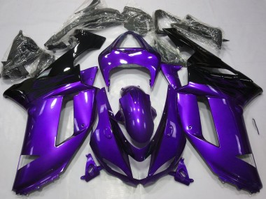 07-08 Gloss Purple & Black ZX6R Fairings