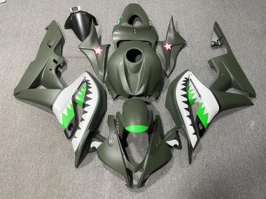 07-08 Matte Green & LightGreen Shark CBR600RR Fairings