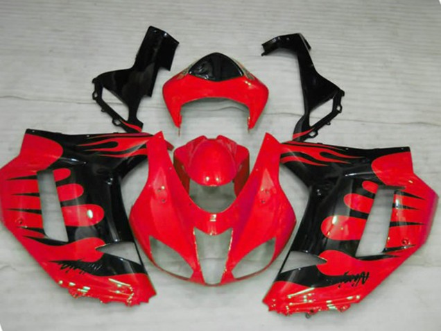 07-08 Red Flame ZX6R Fairings