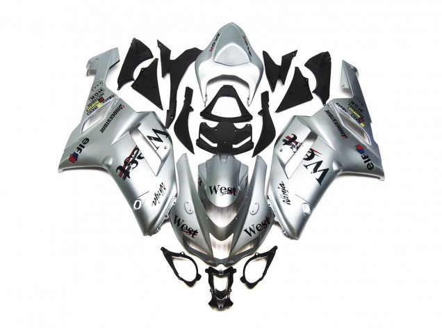 07-08 Silver West Gloss ZX6R Fairings