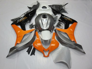 07-08 Silver White and Orange CBR600RR Fairings