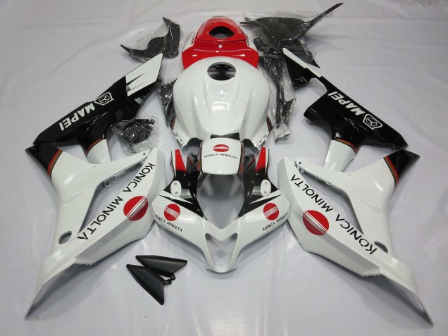 07-08 White and Red KM CBR600RR Fairings