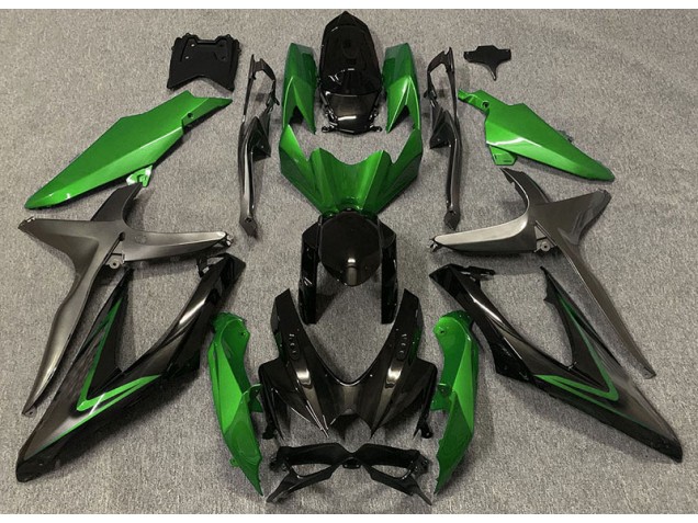 08-10 Gloss Green & Green R GSXR 600-750 Fairings