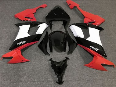 08-10 Gloss Red Black and White ZX10R Fairings