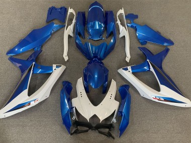 08-10 OEM Style Blue and White GSXR 600-750 Fairings