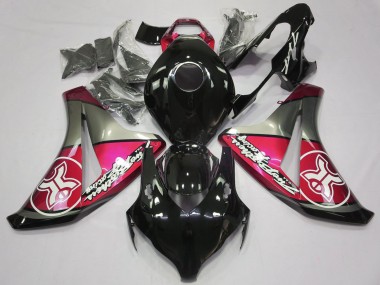 08-11 Candy Red on Black Custom CBR1000RR Fairings