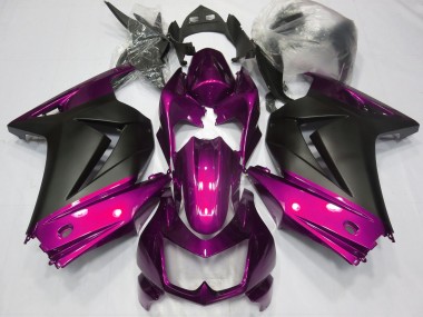 08-12 Pink and Matte Black Ninja 250 Fairings