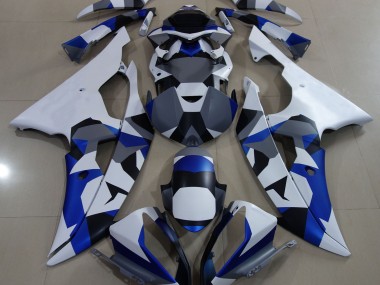 08-16 Blue Snow Camo R6 Fairings