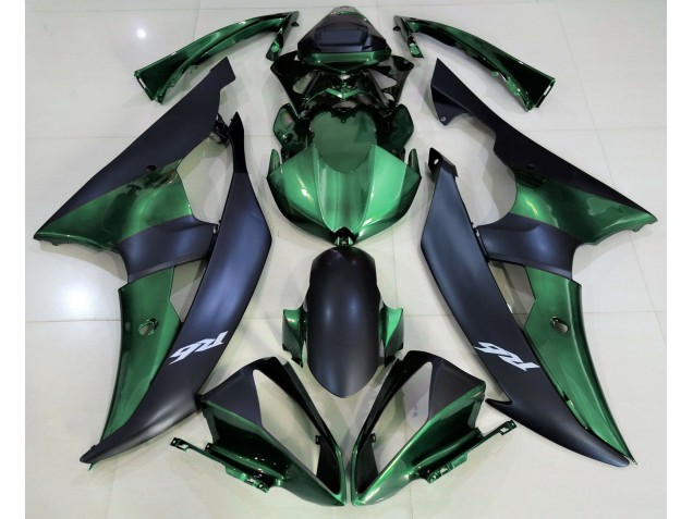 08-16 Forest Green and Matte Black R6 Fairings