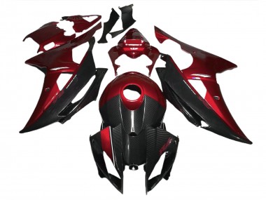 08-16 Red w Carbon Fiber Style R6 Fairings