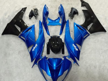 09-12 Blue and Black Ninja ZX6R Fairings