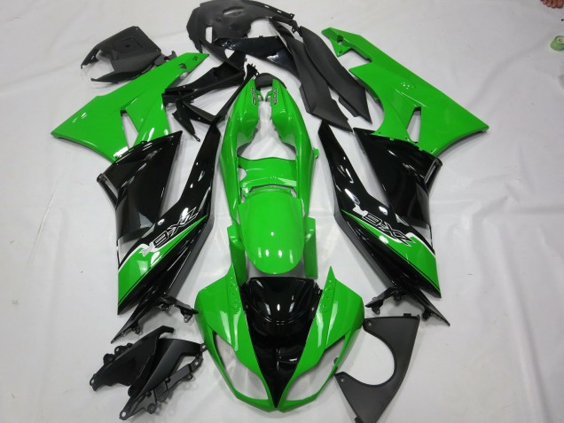 09-12 Green Black ZX6R Fairings