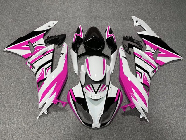 09-12 Pink White and Black Zag ZX6R Fairings