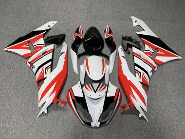 09-12 Red White and Black Zag ZX6R Fairings