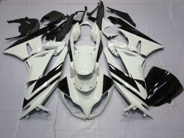 09-12 Special White Black ZX6R Fairings