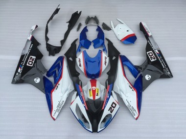 09-14 Alien Blue and White S1000RR Fairings