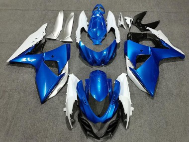 09-16 Blue White and Silver GSXR 1000 Fairings