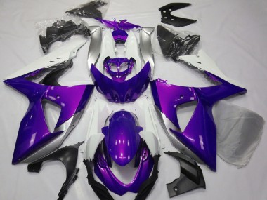 09-16 Gloss Purple & White GSXR 1000 Fairings