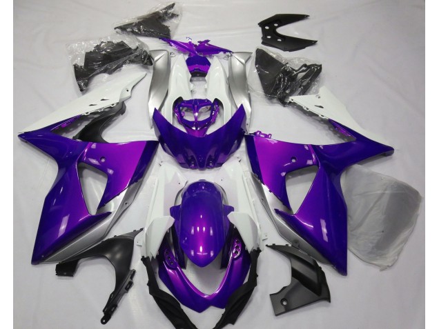 09-16 Gloss Purple & White GSXR 1000 Fairings