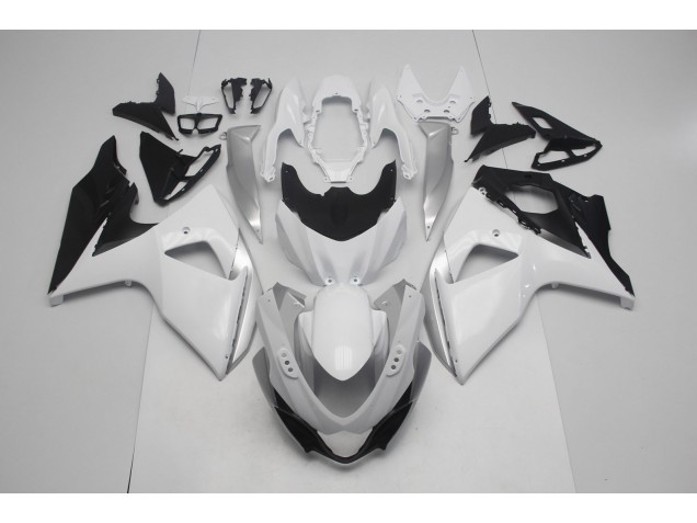 09-16 Gloss White and Silver GSXR 1000 Fairings