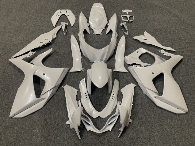 09-16 Plain Gloss White GSXR 1000 Fairings