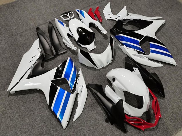 09-16 White Blue and Red Style GSXR 1000 Fairings