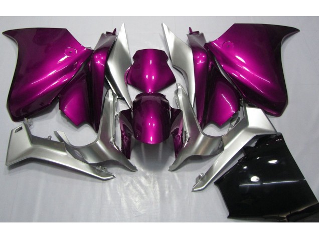 10-13 Deep Pink and Silver VFR1200 Fairings