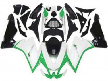 10-15 Gloss White & Green RSV4 1000 Fairings