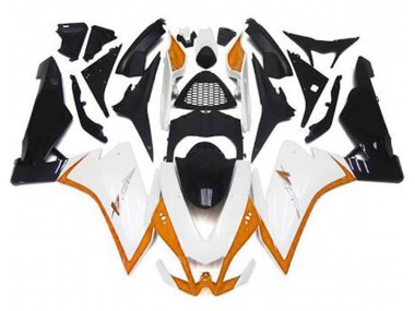 10-15 Gloss White & Orange RSV4 1000 Fairings