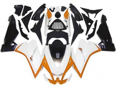 10-15 Gloss White & Orange RSV4 1000 Fairings