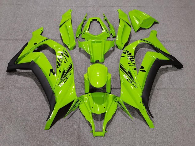 11-15 Gloss Green & Black ZX10R Fairings