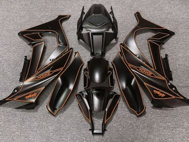 11-15 Matte Black & Orange Lining ZX10R Fairings