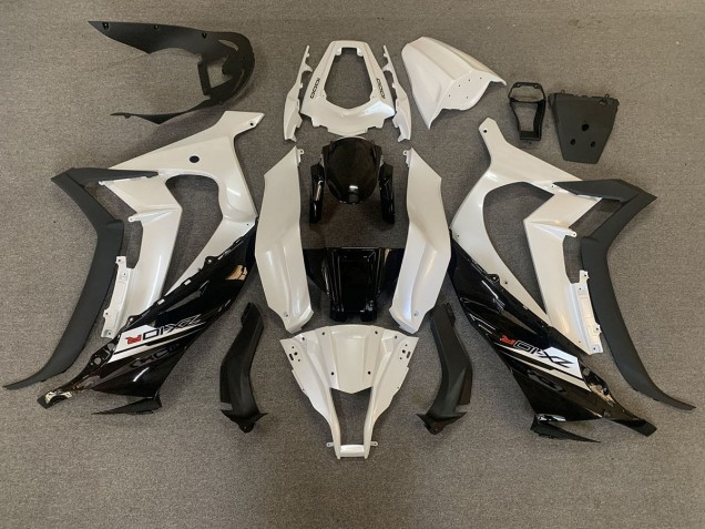 11-15 Pearl White & Black ZX10R Fairings