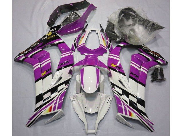 11-15 Purple Black and White ZX10R Fairings