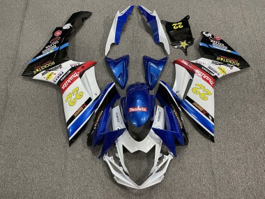 11-24 22 Rockstar White and Blue GSXR 600-750 Fairings