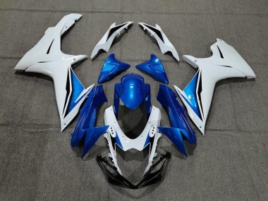 11-24 Blue and White GSXR 600-750 Fairings